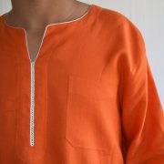 Chemise Casamance Orange Détail